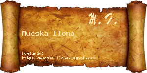 Mucska Ilona névjegykártya